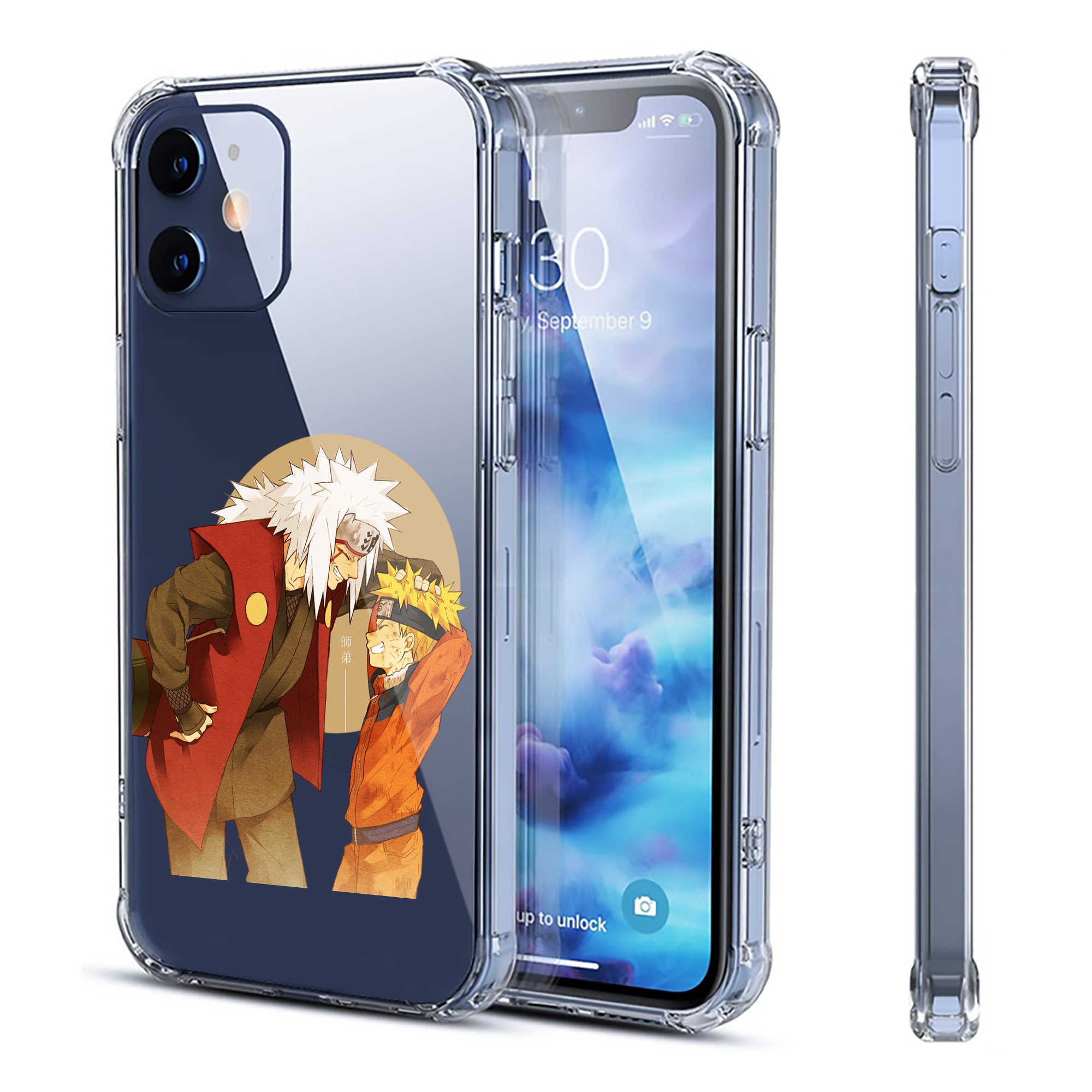 （画像用） NARUTO -ナルト- 自来也（じらいや） Jiraiya 【iPhone 12シリーズ対応】透明スマホケース（クリアソフトケース）